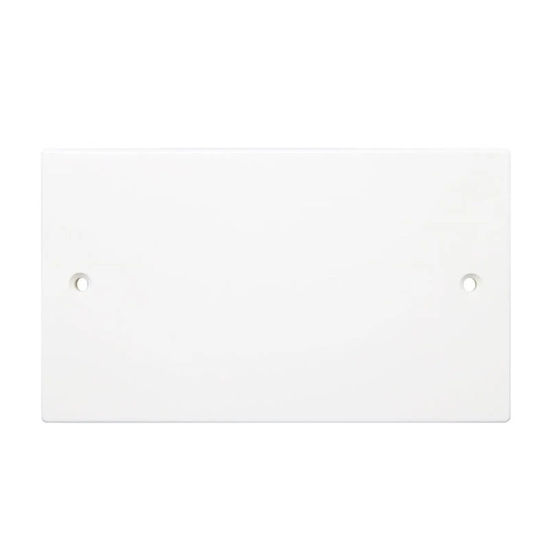 Securlec 2 Gang Blanking Plate Square Edge