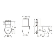 SP Eco Arc Close Coupled Pan W: 380mm H: 420mm D: 650mm