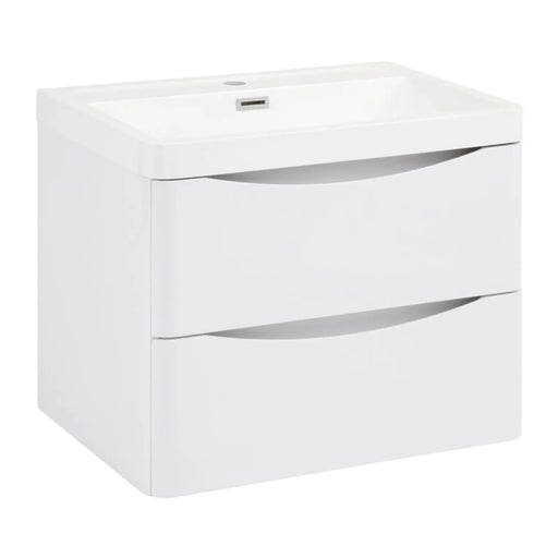 SP Ocata Gloss White Wall Hung Drawer Basin Unit 600mm