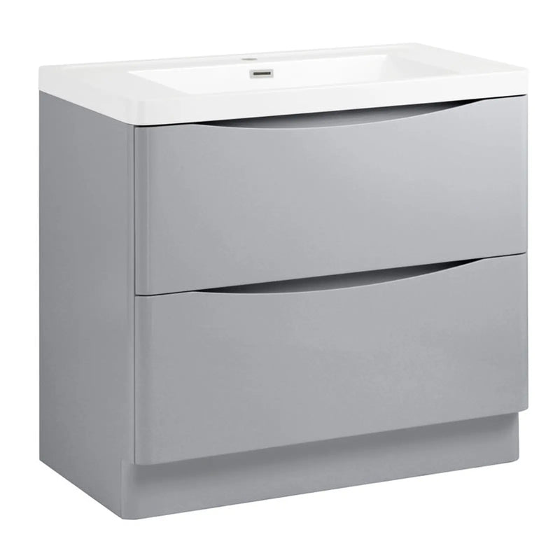 SP Ocata Grey Floor Standing Vanity Unit 900mm