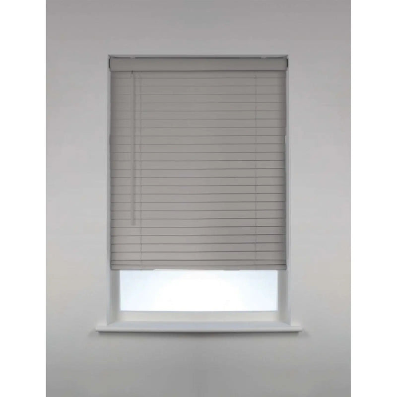 Swish Fauxwood Blind 60cm Light Grey