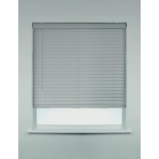 Swish Fauxwood Blind 90cm Light Grey