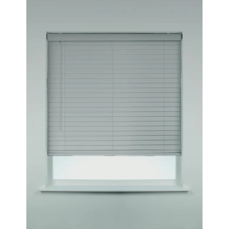 Swish Fauxwood Blind 90cm Light Grey