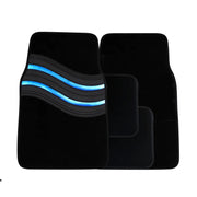 Streetwize Wave Carpet Car Mat Set Blue