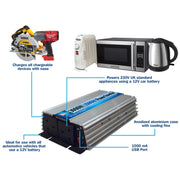 Streetwize Peak Inverter 1500 watt / 3000 watt