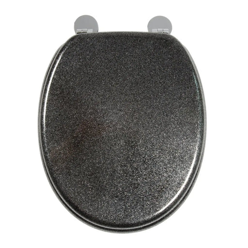 Croydex Flexi-Fix Toilet Seat Quartz Black