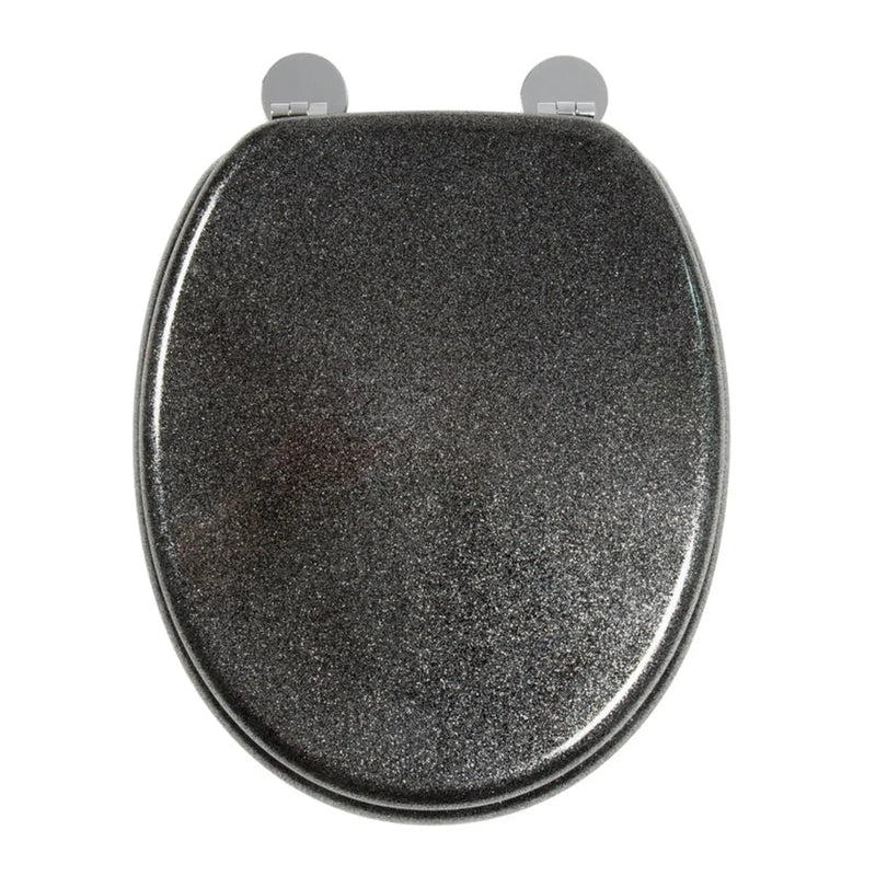 Croydex Flexi-Fix Toilet Seat Quartz Black
