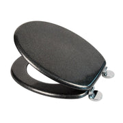 Croydex Flexi-Fix Toilet Seat Quartz Black