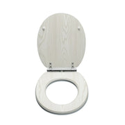Croydex White Oak Flexi Fix Toilet Seat Soft Close Quick Release
