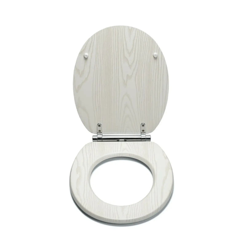 Croydex White Oak Flexi Fix Toilet Seat Soft Close Quick Release