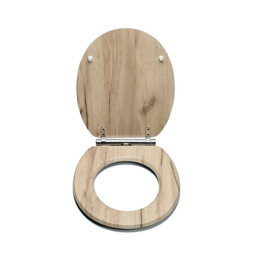 Croydex Grey Oak Flexi Fix Toilet Seat Soft Close Quick Release