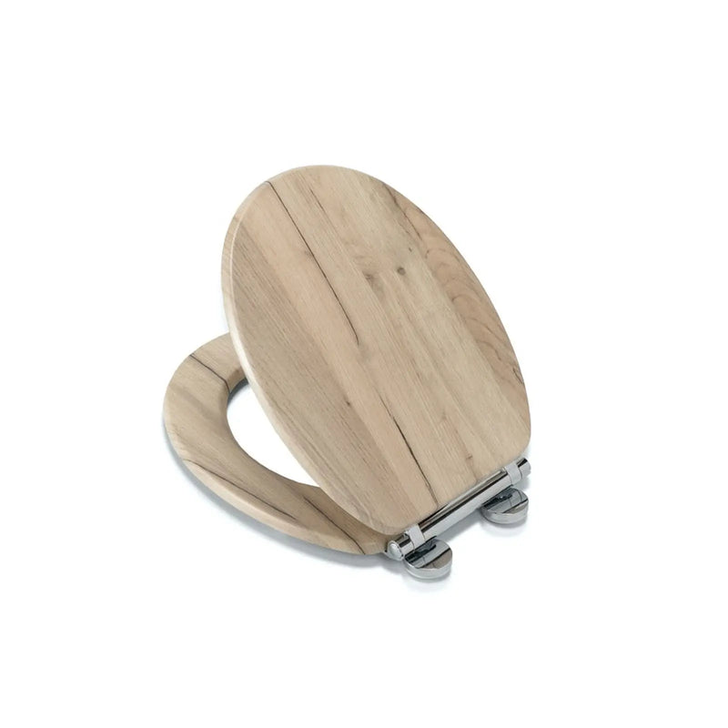 Croydex Grey Oak Flexi Fix Toilet Seat Soft Close Quick Release
