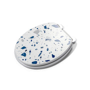 Croydex Toilet Seat Terrazzo Flexi Fix Blue
