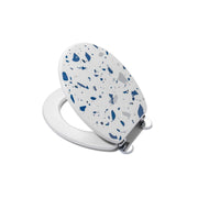 Croydex Toilet Seat Terrazzo Flexi Fix Blue