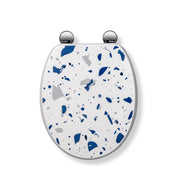Croydex Toilet Seat Terrazzo Flexi Fix Blue
