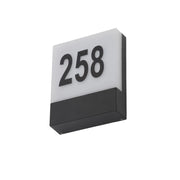 Zinc Iota LED Door Number Light Black 6w