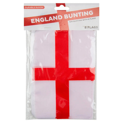 Pms England Rayon Bunting 12ft with 8 Flags