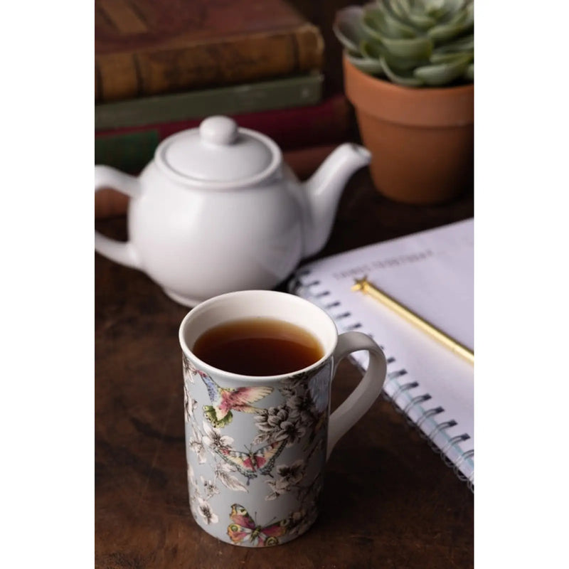 Stax Price & Kensington Hummingbird Floral Mug Duckegg Blue 300ml