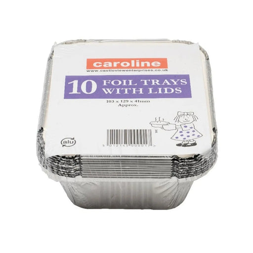 Caroline Foil Trays With Lids 16oz, Pack 10