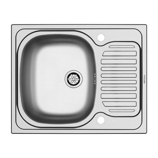 Pyramis Aurora Reversible Stainless Steel Sink Single Bowl 62 x 50cm