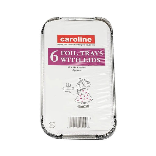 Caroline Foil Trays With Lids 23oz, Pack 6