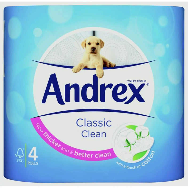 Andrex White Toilet Roll Pack 4