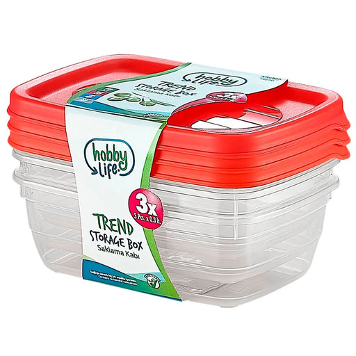 Hobbylife Trend Rectangular Food Saver Pack 3