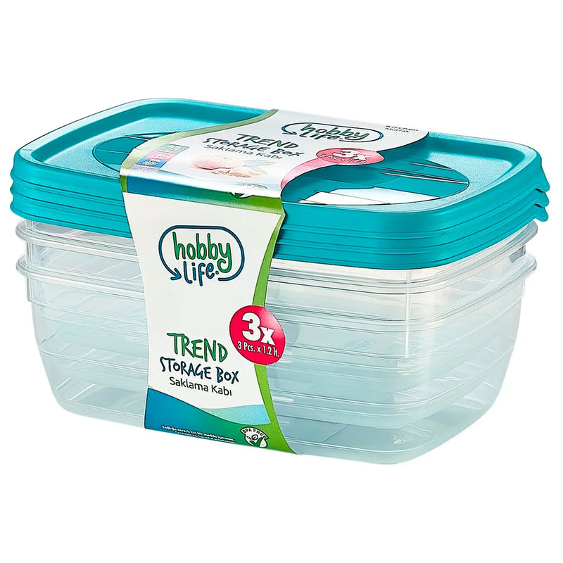 Hobbylife Trend Rectangular Food Saver Pack 3