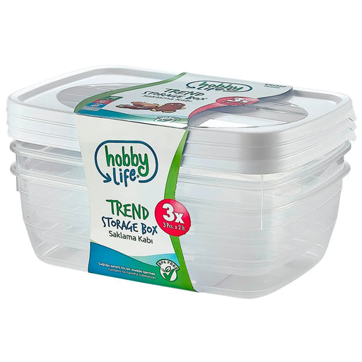 Hobbylife Trend Rectangular Food Saver Pack 3