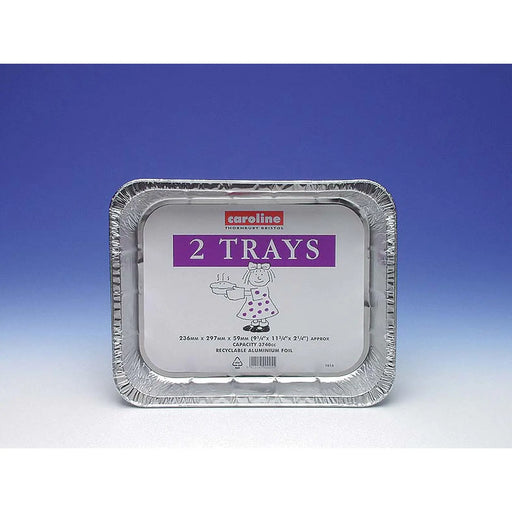 Caroline Foil Tray 2 Pack 236mm x 297mm x 59mm