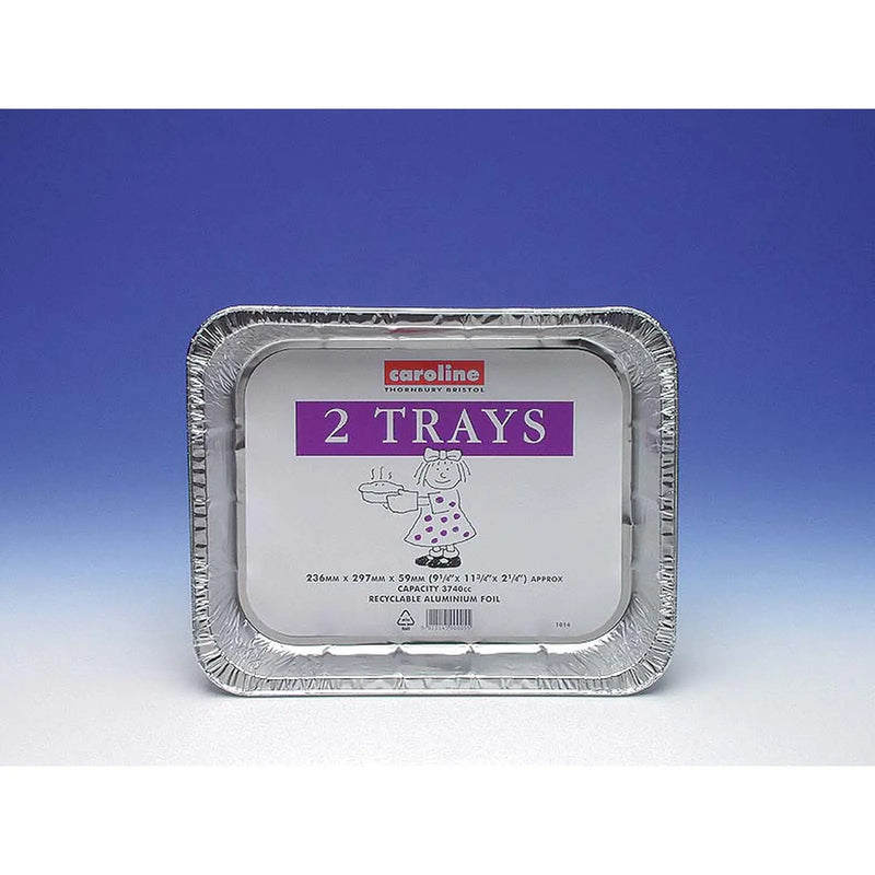 Caroline Foil Tray 2 Pack 236mm x 297mm x 59mm