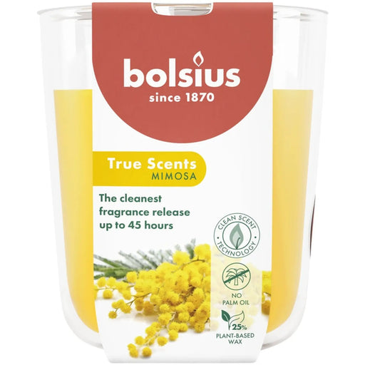 Bolsius Large Fragranced Candle In Glass Jar Mimosa