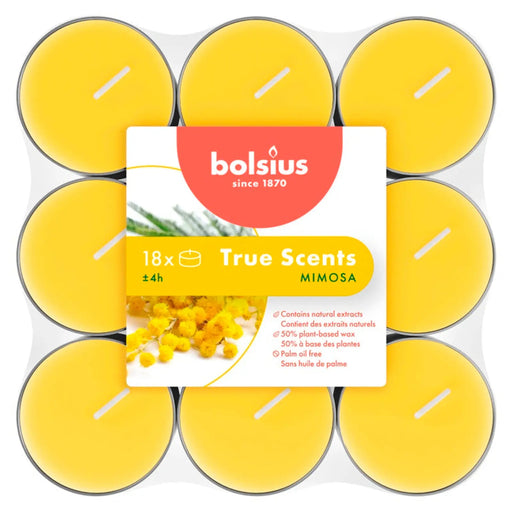 Bolsius Fragranced Tealights 4 Hour Pack 18 Mimosa