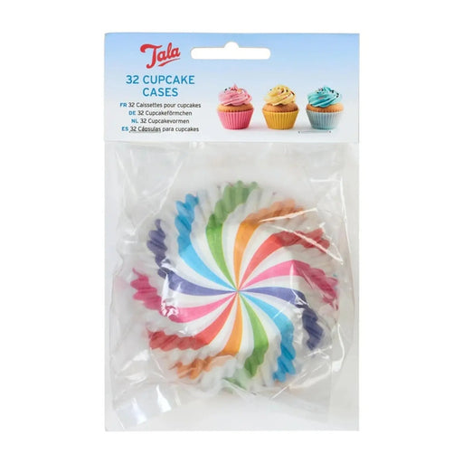 Tala Rainbow Swirl Cupcake Cases Pack 32