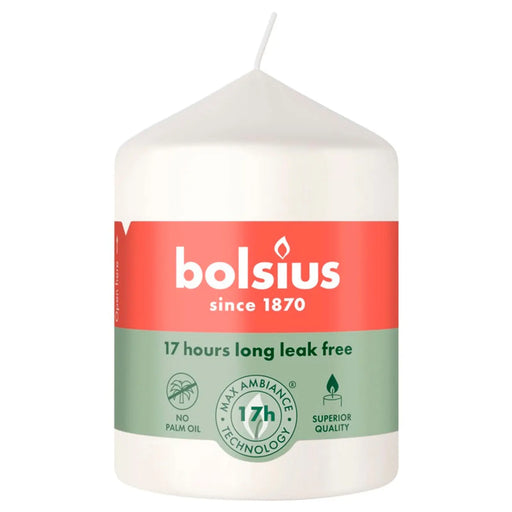 Bolsius Pillar Candle Cloudy White 8cm