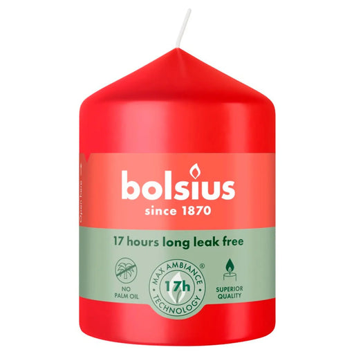 Bolsius Pillar Candle Red 8cm