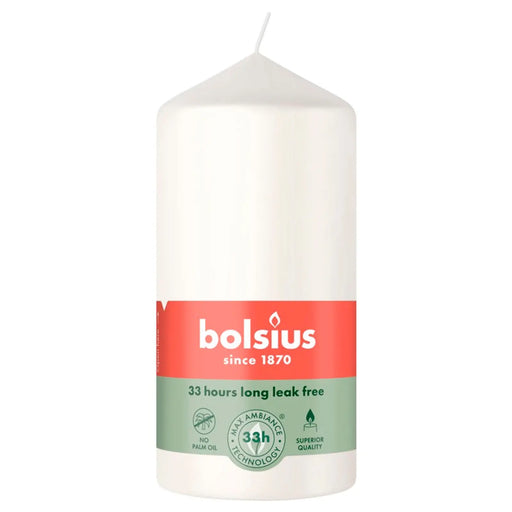 Bolsius Pillar Candle Cloudy White 12cm