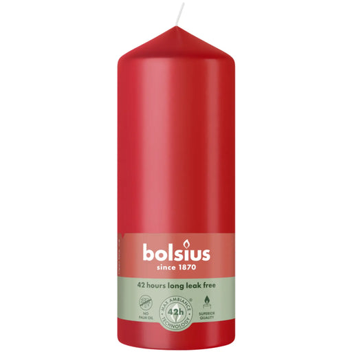 Bolsius Pillar Candle Red 15cm