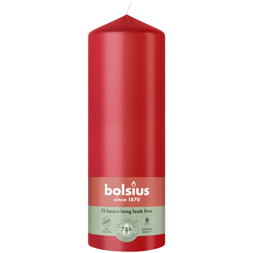 Bolsius Pillar Candle Red 20cm