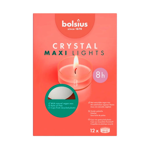 Bolsius Maxi Light White Box of 12