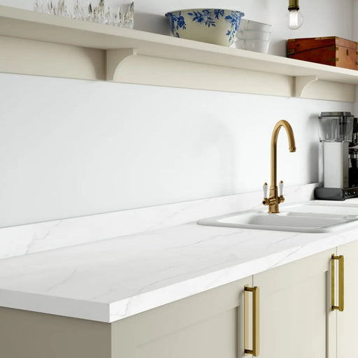 Wilsonart Light Marble Worktop Square Edge 3mx 600 x 38mm