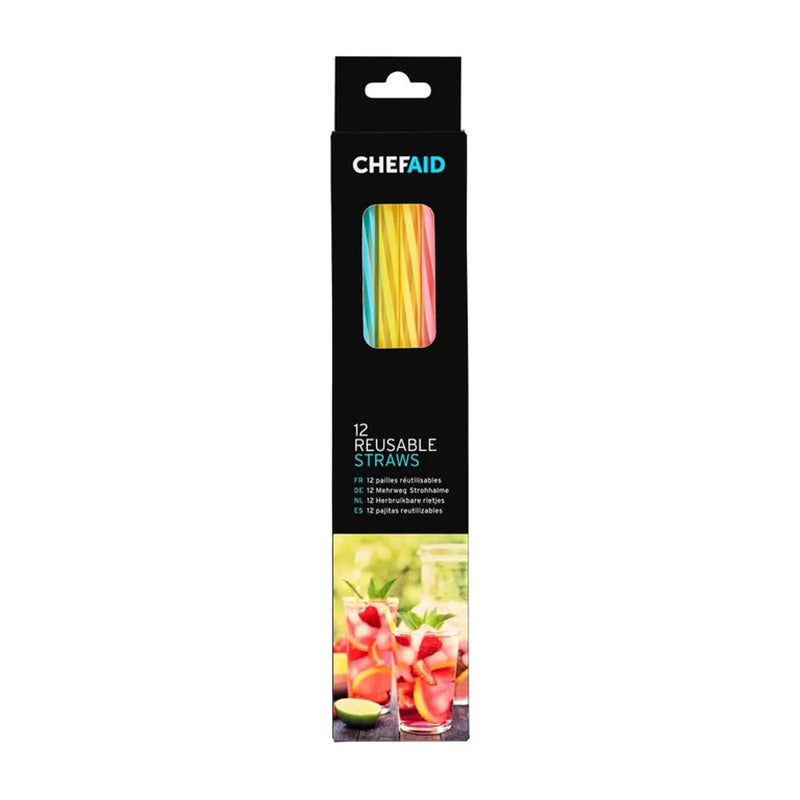 Chef Aid 12 Reusable Straws