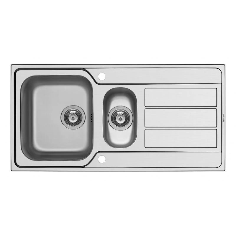 Pyramis Athena Stainless Steel 1.5 Bowl Inset Sink 1000 x 500mm