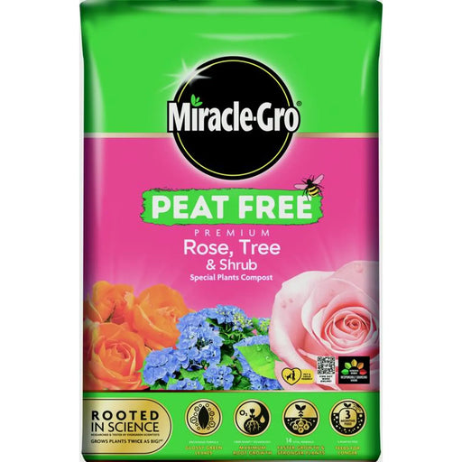 Stax Miracle-Gro® Peat Free Rose, Tree & Shrub Compost 40L