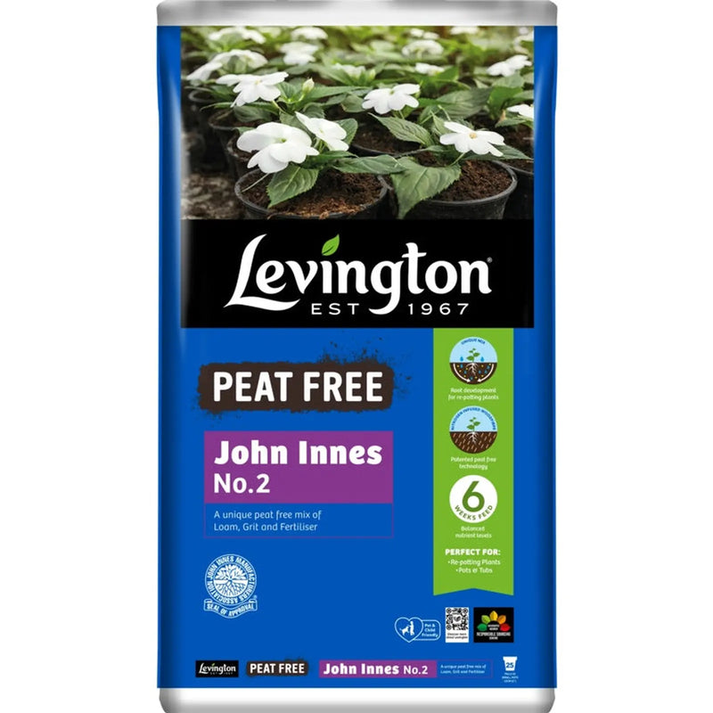 Levington Peat Free John Innes No 2 Compost 25L