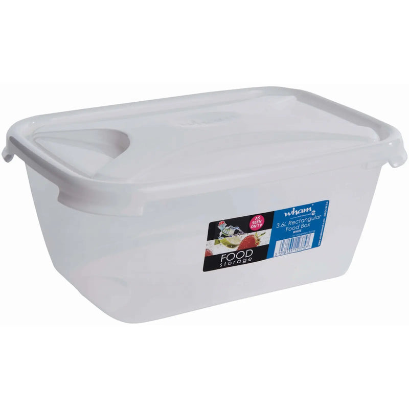 Wham Rectangular Food Storage White 3.6L