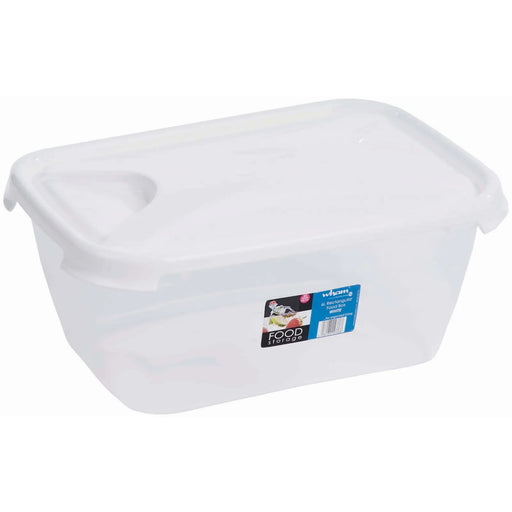 Wham Rectangular Food Storage 6L Clear With White Lid