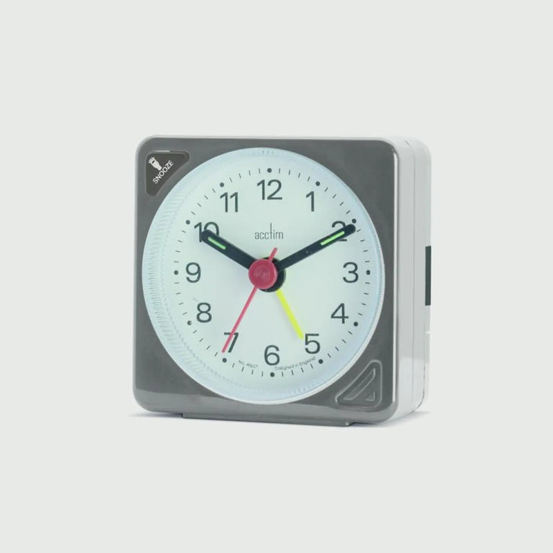 Acctim Ingot Crescendo Alarm Clock Grey