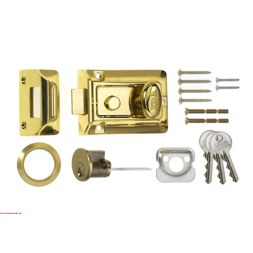 Era Traditional Nightlatch Brass Effect Body Brass Effect 60mm