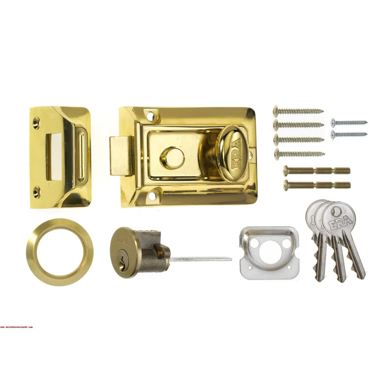 Era Traditional Nightlatch Brass Effect Body Brass Effect 60mm